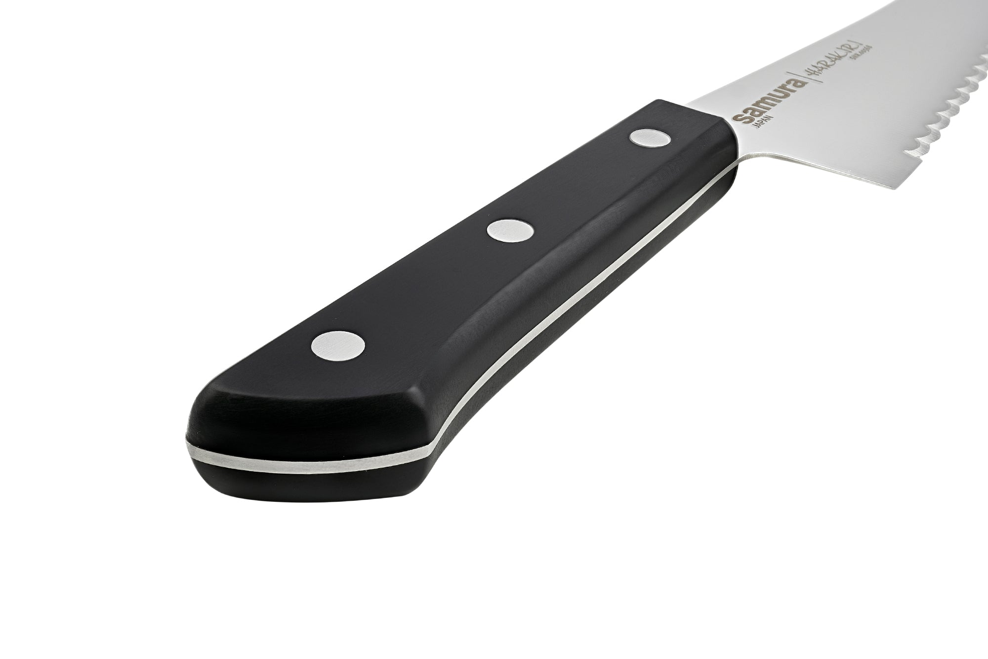 Samura Harakiri Two-sided saw knife for bread and frozen food 188 mm, czarny