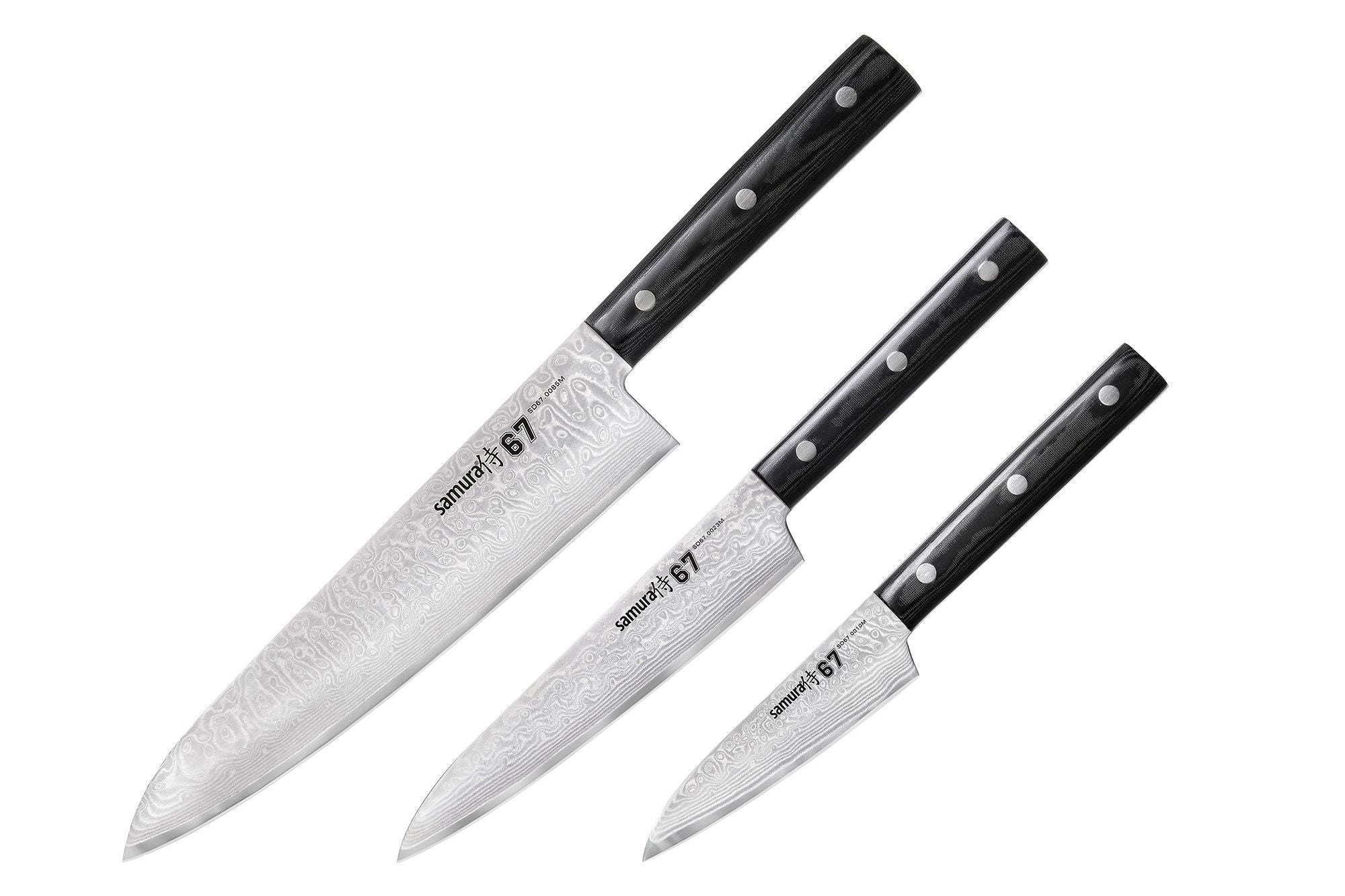Samura Damascus 67 zestaw 3 noży kuchennych
