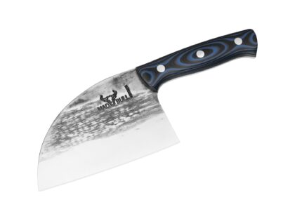 Samura MAD BULL Small Serbian nóż szefa with czarny & blue handle, 145 mm