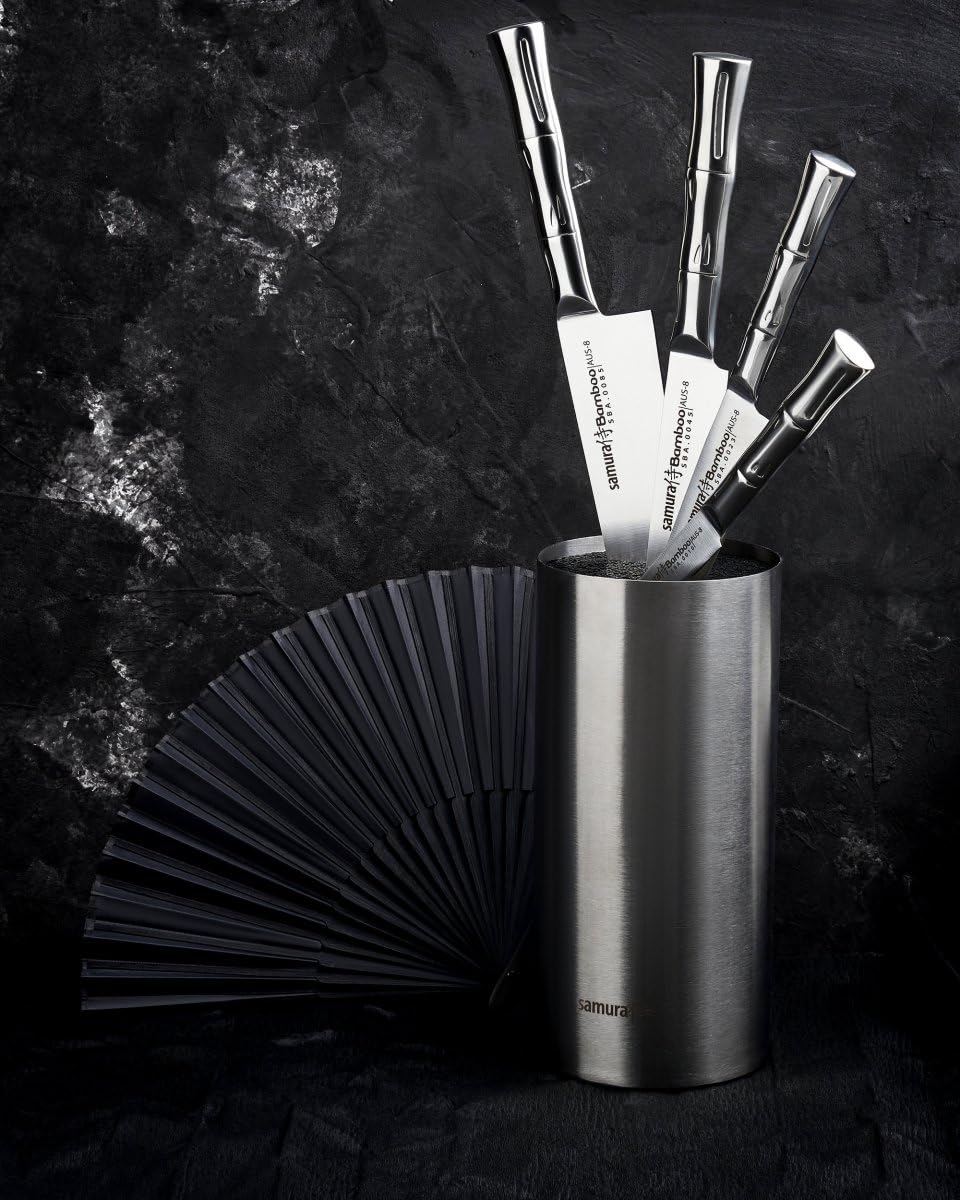 Samura Knife Brush Block Steel 11x11x18 cm