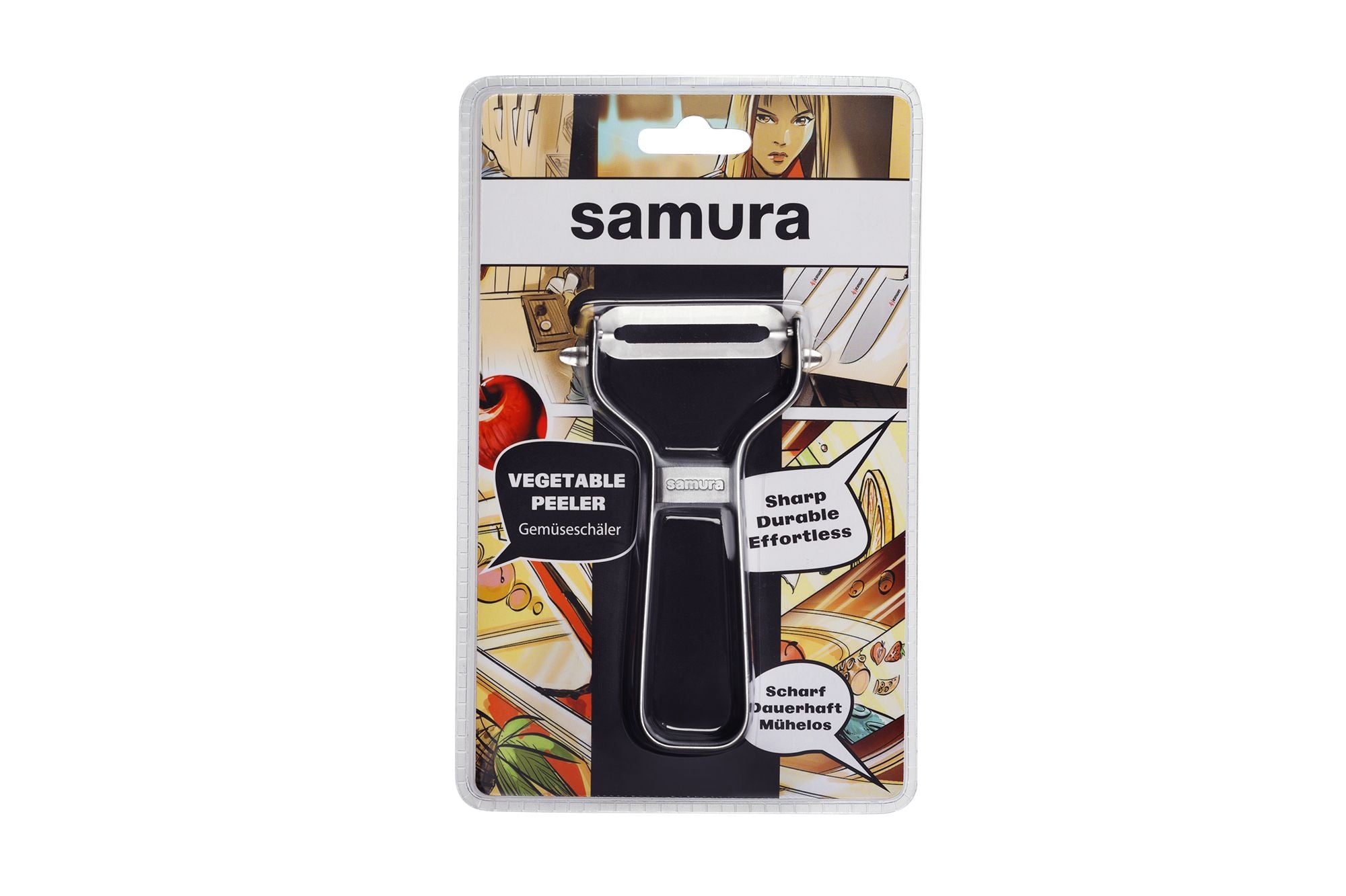 Samura Stainless steel Vegetable Peeler, straight blade