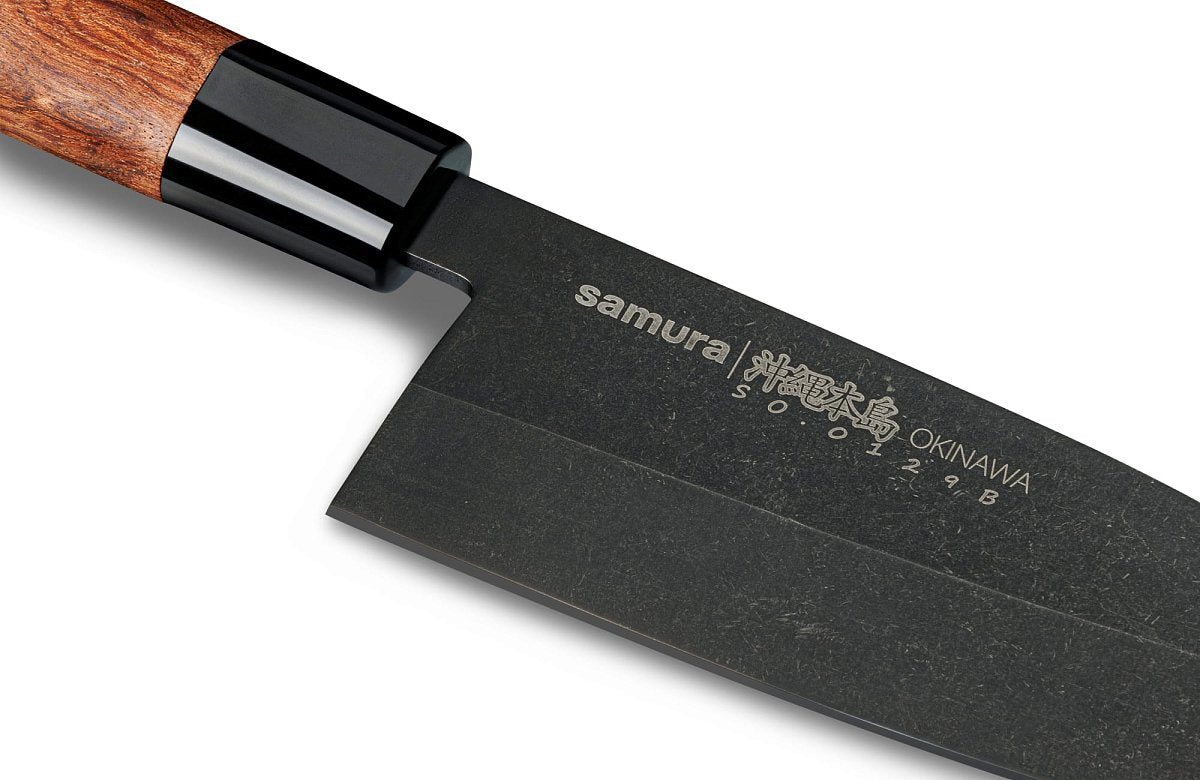 Samura Okinawa Stonewash Deba knife 170 mm