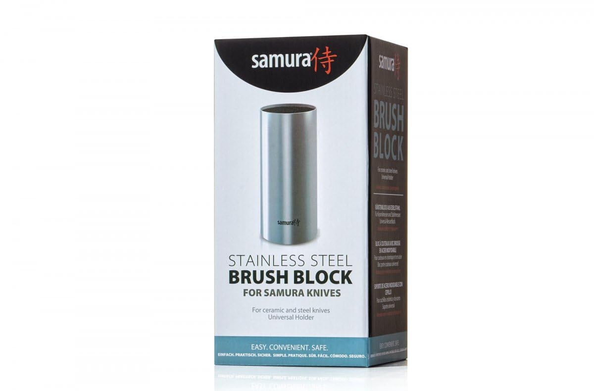 Samura Knife Brush Block Steel 11x11x18 cm