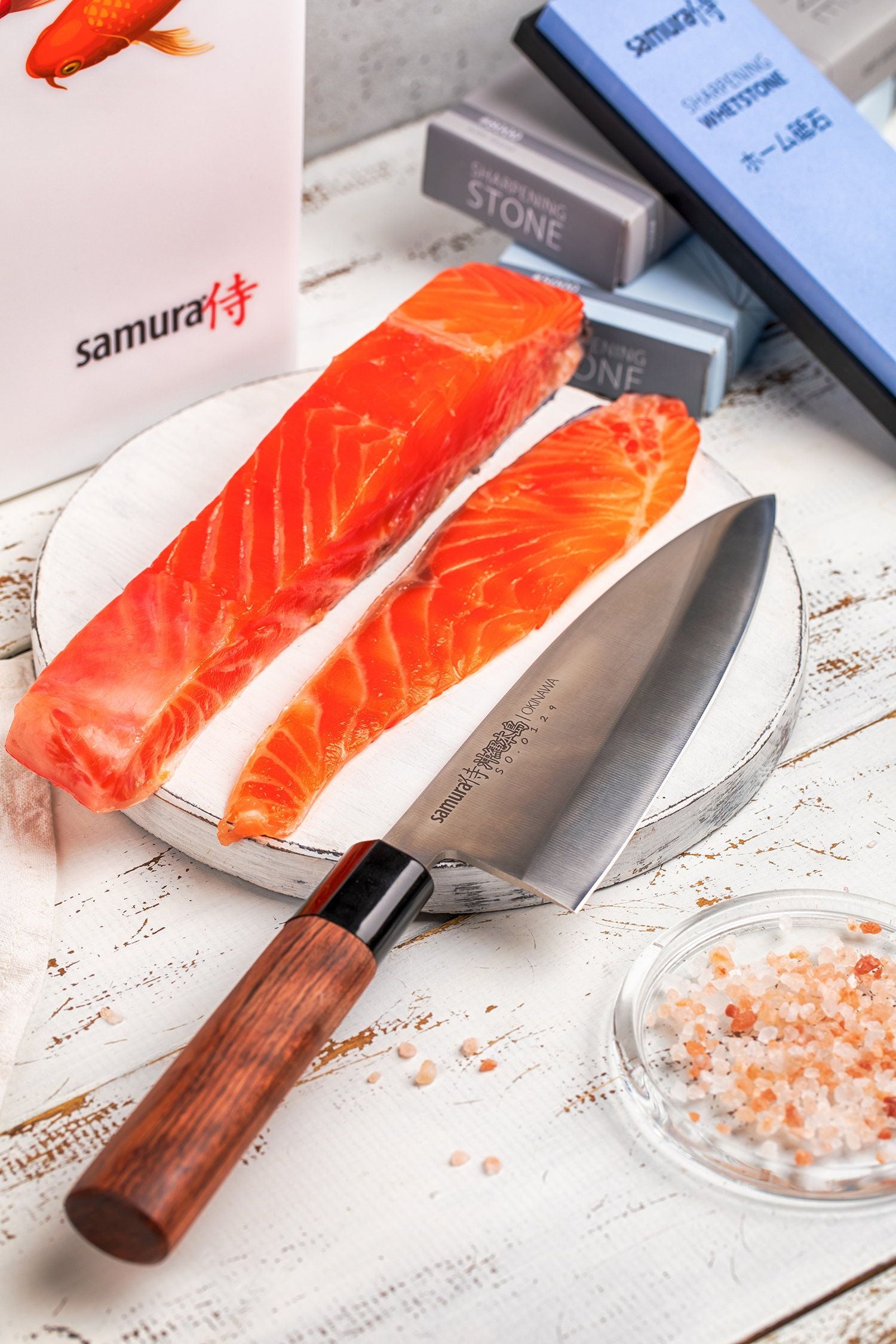 Samura Okinawa Deba knife 170 mm Single-edged blade
