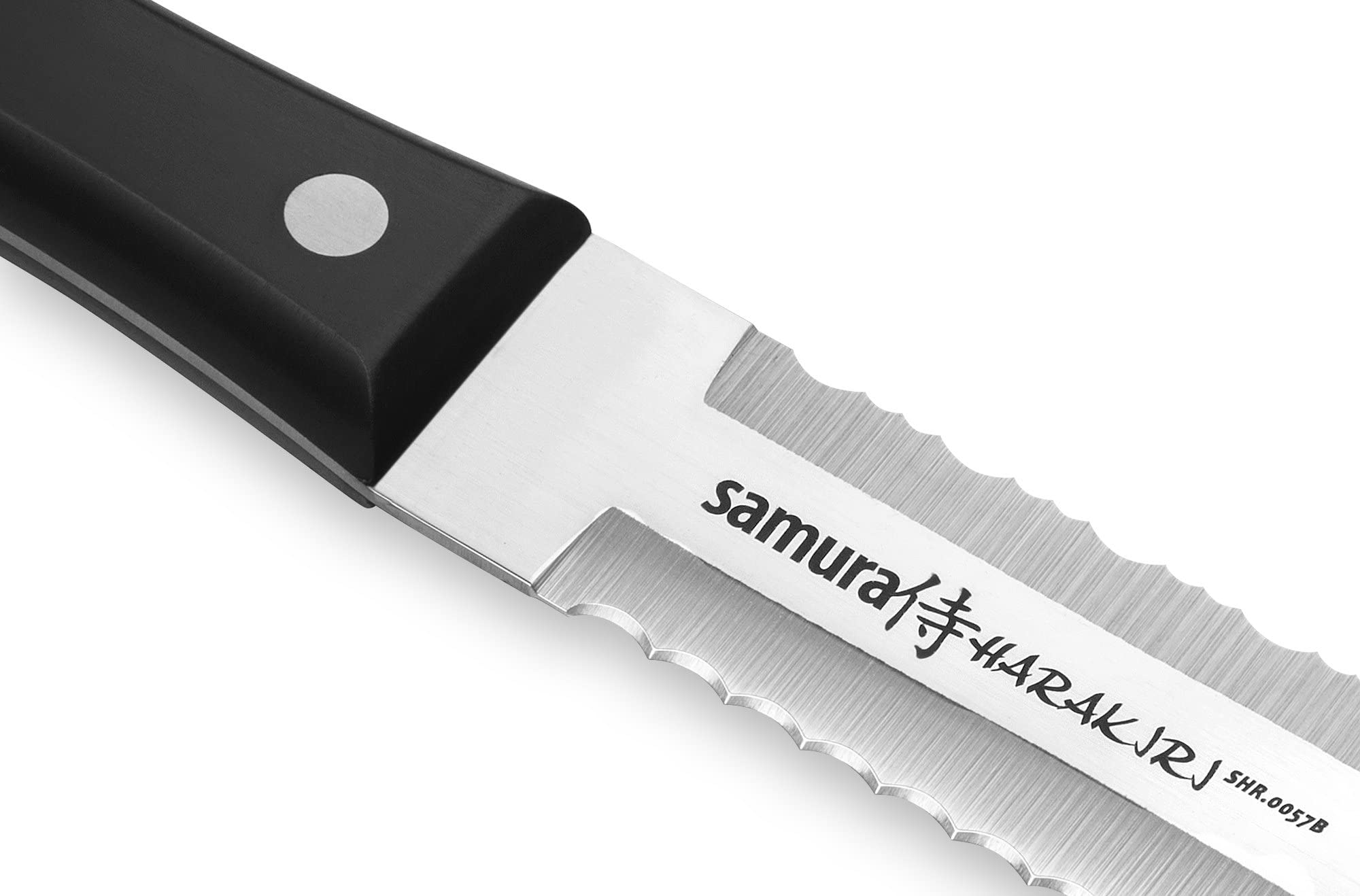Samura Harakiri Two-sided saw knife for bread and frozen food 180 mm, czarny