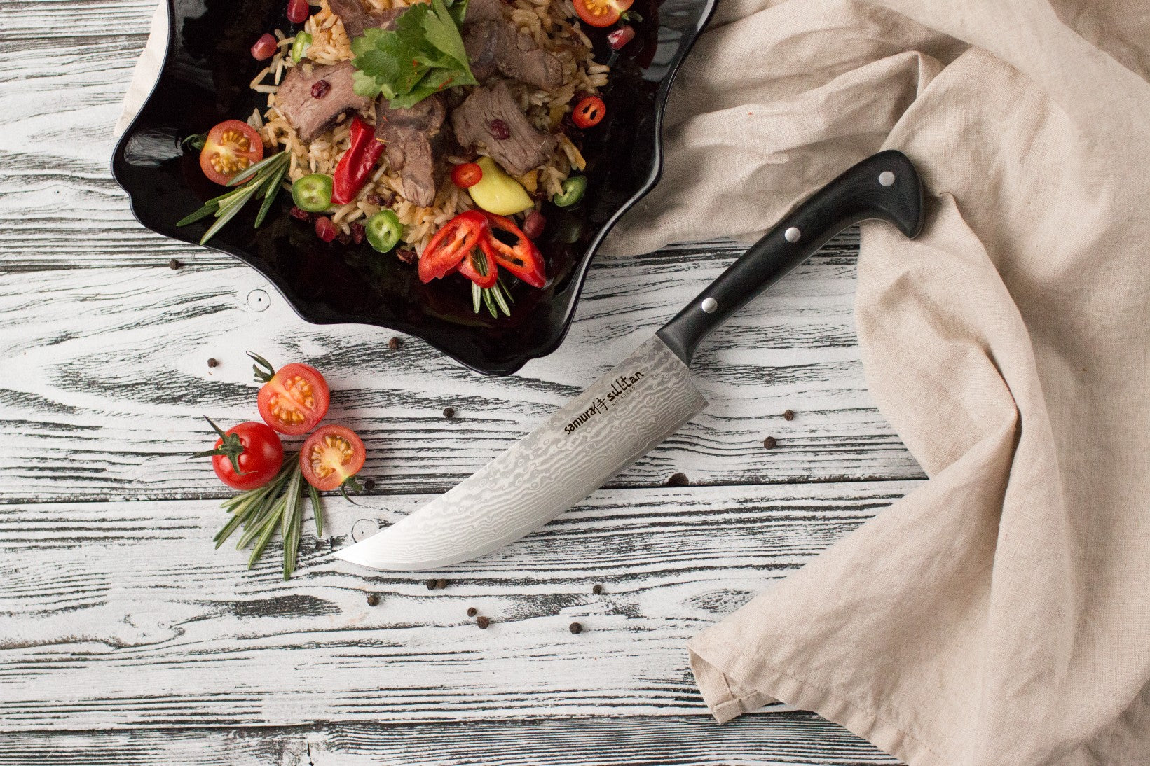 Samura Sultan Slicer Pichak Long 210 mm, czarny